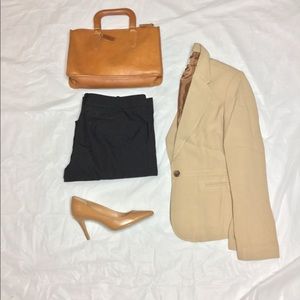 Talbots tan pattern blazer